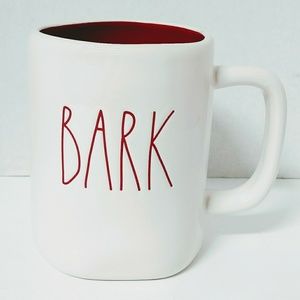 Rae Dunn Bark red inside dog theme Mug